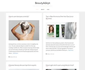 Beautyadept.com(Inside information by professional beauty experts) Screenshot