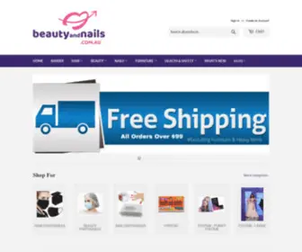 Beautyandnails.com.au(Beauty and Nails) Screenshot