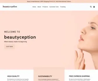 Beautyception.com(Where Beauty Meets Its Beginning) Screenshot