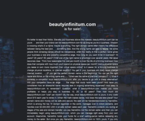 Beautyinfinitum.com(Beautyinfinitum) Screenshot