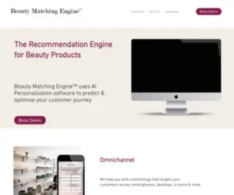 Beautymatchingengine.com(Beauty AI Solutions for Retail and Brands) Screenshot