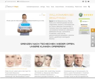 Beautymax.de(Brustvergrößerung und Schönheitsoperationen in Tschechien) Screenshot