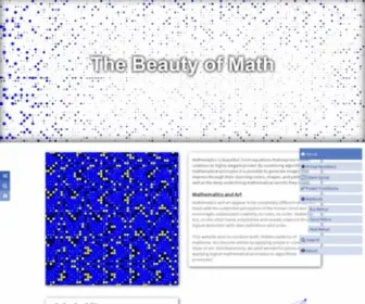 Beautyofmath.org(The Beauty of Math) Screenshot