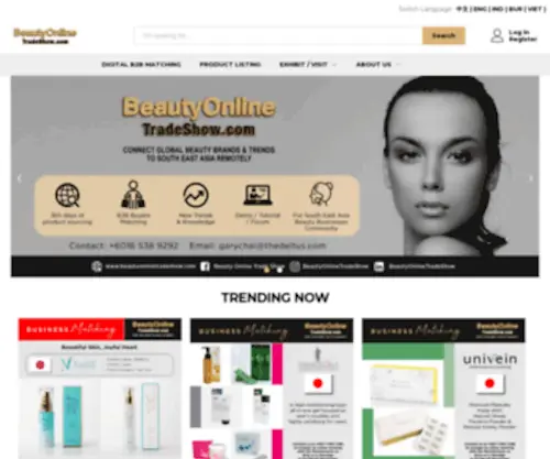 Beautyonlinetradeshow.com(Beauty Online Trade Show) Screenshot