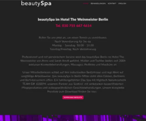 Beautyspaberlin.de(BeautySpa Berlin) Screenshot