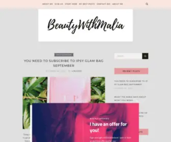 Beautywithmalia.com(Beauty With Malia) Screenshot