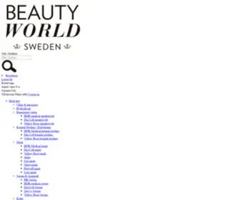Beautyworldsweden.se(Professionella) Screenshot