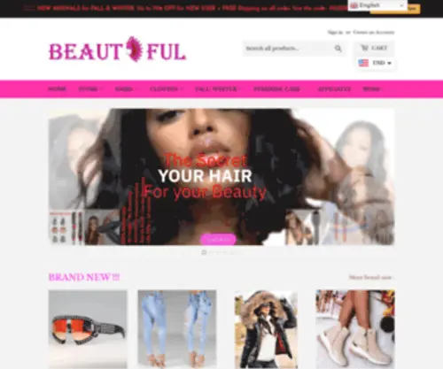 Beautyyful.com(Welcome on the NEW Fashion Hair Center. We garantee you will find what really fit with your needs) Screenshot