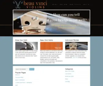 Beauvinciviolins.com(Beau Vinci Violins) Screenshot