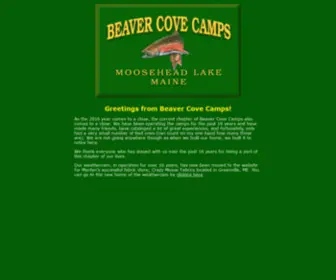 Beavercovecamps.com(Moosehead Lake Cabin Rentals near Greenville Maine) Screenshot