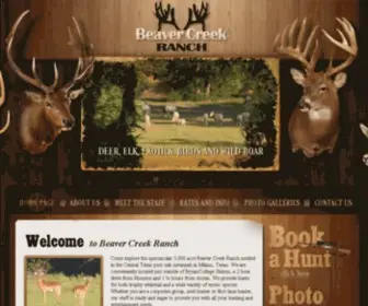 Beavercreekranch.com(Texas deer hunts) Screenshot