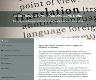 Beba-Traductions.com(Agence de traduction allemand) Screenshot