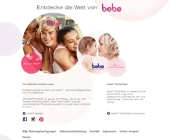 Bebe.de(Bebe® und bebe® Zartpflege) Screenshot