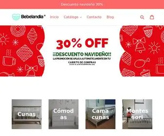 Bebelandia.mx(Cunas y muebles de madera para beb) Screenshot