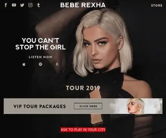 Beberexha.com(Bebe Rexha Official Website) Screenshot
