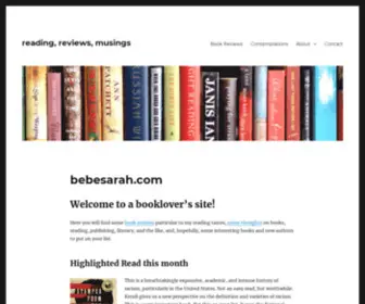 Bebesarah.com(Reading, reviews, musings) Screenshot