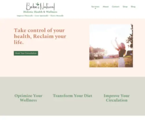 Bebesnatural.com(Holistic Restoration for the Body) Screenshot