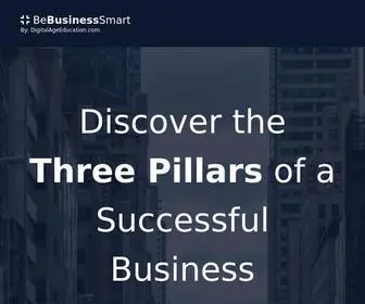 Bebusinesssmart.com(Three Pillars #BeBusinessSmart) Screenshot