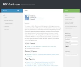 Bec-Baltimore.org(Building Enclosure Council Baltimore) Screenshot