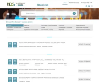 Becas.hn(Es un servicio social gratuito de la Red de Desarrollo Sostenible –Honduras (RDS) Screenshot