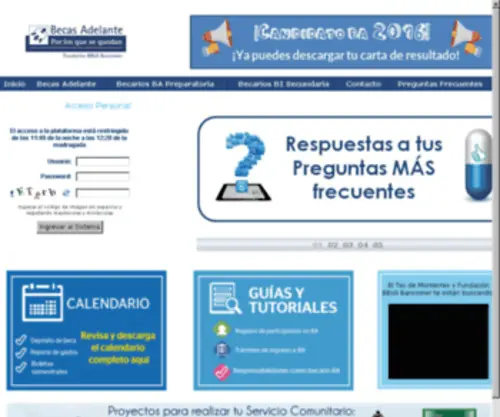 Becasadelante.org(Becas Adelante) Screenshot