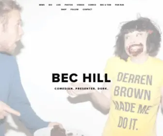 Bechillcomedian.com(Bec Hill) Screenshot