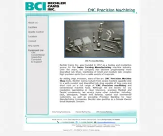 Bechlercams.com(CNC Precision Machining) Screenshot