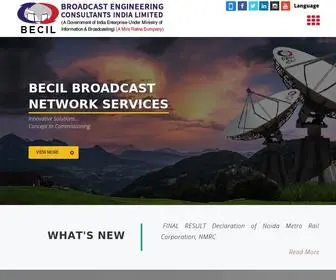 Becil.com(Broadcast Engineering Consultants India Limited (BECIL)) Screenshot