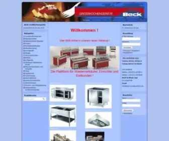 Beck-Grosskuechen.de(Beck Großküchengeräte) Screenshot