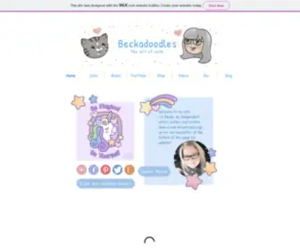Beckadoodles.com(Illustrator) Screenshot