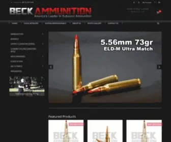 Beckammunition.com(Beck Ammunition) Screenshot