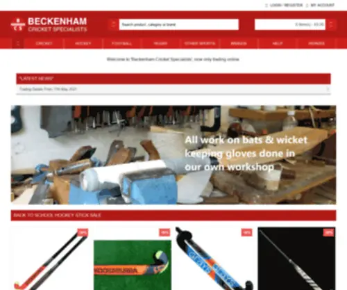 Beckenhamcricketspec.com(Beckenham Cricket Specialists Ltd) Screenshot