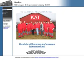 Becker-Klaeranlagen.de(Rainer Becker) Screenshot