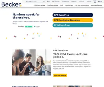 Becker.com(CPA Exam Prep) Screenshot