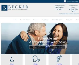 Beckerent.com(Penn Medicine Becker ENT) Screenshot