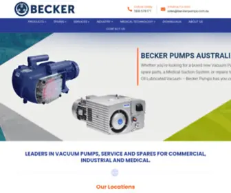 Beckerpumps.com.au(Becker Pumps Australia) Screenshot