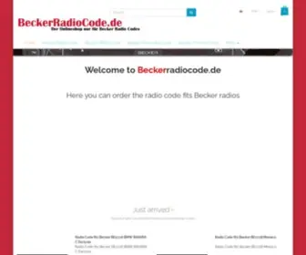 Beckerradiocode.de(Becker Radio Code) Screenshot