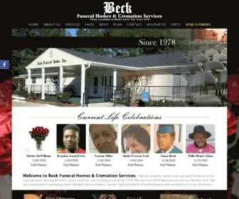 Beckfuneralhomeinc.com(Beck Funeral Homes & Cremation Services) Screenshot