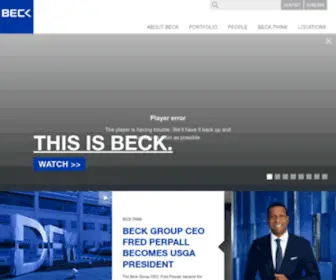 Beckgroup.com(Our unified delivery model) Screenshot