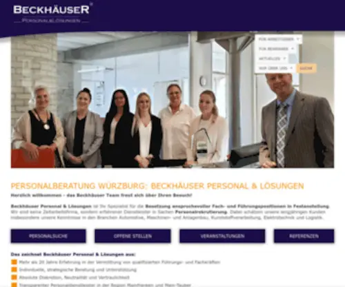 Beckhaeuser.com(Recruiter Würzburg) Screenshot