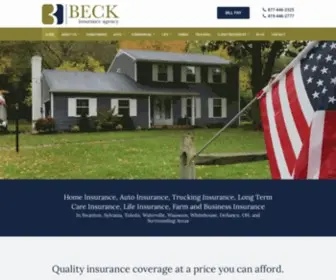 Beckinsurance.com(Auto Insurance) Screenshot