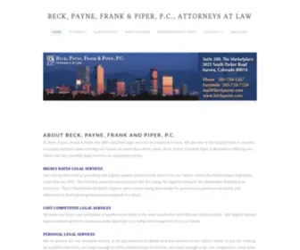 Beckpayne.com(BECK, PAYNE, FRANK & PIPER, P.C., ATTORNEYS AT LAW) Screenshot