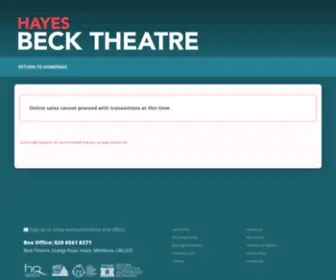 Becktheatre.org.uk(Beck Theatre) Screenshot