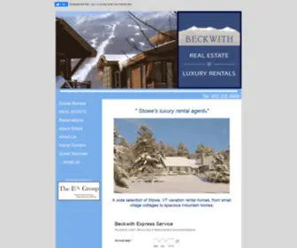 Beckwithrentals.com(Stowe) Screenshot