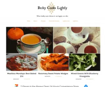 Beckycookslightly.com(Becky Cooks Lightly) Screenshot