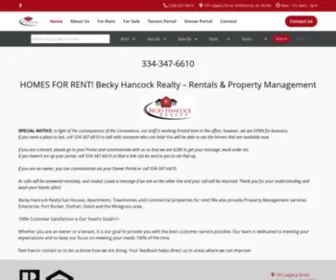 Beckyhancockrealty.com(Homes & Apartments for Rent) Screenshot