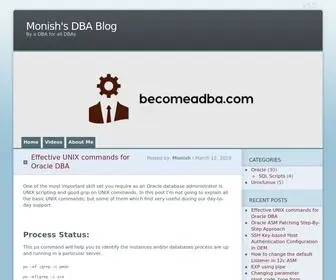 Becomeadba.com(Monish's DBA Blog) Screenshot