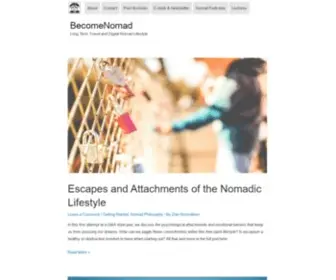Becomenomad.com(Long Term Travel and Digital Nomad Lifestyle) Screenshot