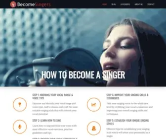 Becomesingers.com(How To Become A Singer) Screenshot