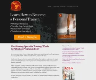 Becomingatrainer.com(How to Become a Personal Trainer) Screenshot